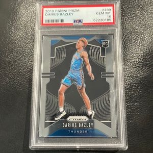 2019 Panini Prizm Darius Bazley #289 PSA 10